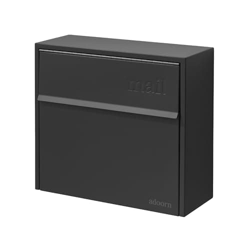 Adoorn Small Black Wall Mount Mailbox