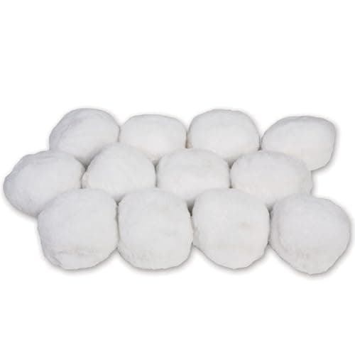 S&S Worldwide White Puff Snow Balls 4' (12 Pack)