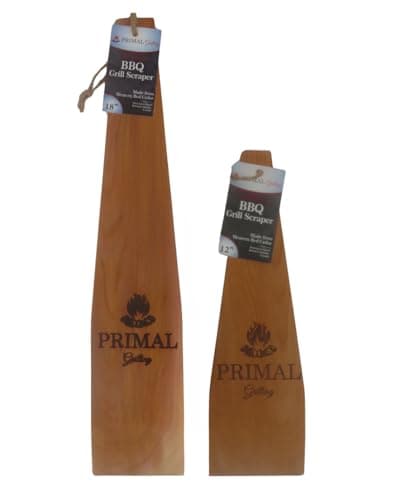 Primal Grilling Cedar BBQ Grill Scraper 2-in-1