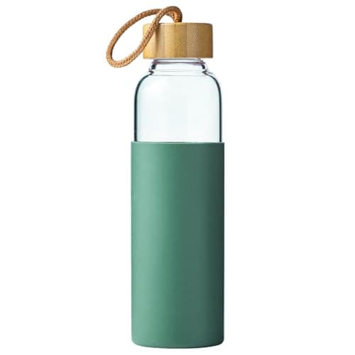 Wangsdjy 21oz Green Glass Water Bottle