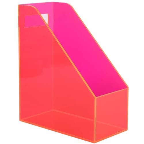 Mutellstory Neon Pink Magazine Holder 12x10x5