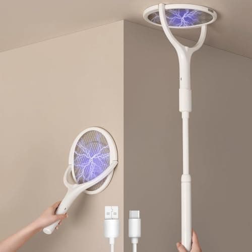 GeckoMan BUGZILLA2201 Rotating Head Bug Zapper Racket