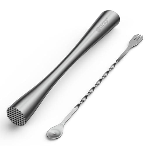 Cicike Stainless Steel Muddler and Mixing Spoon