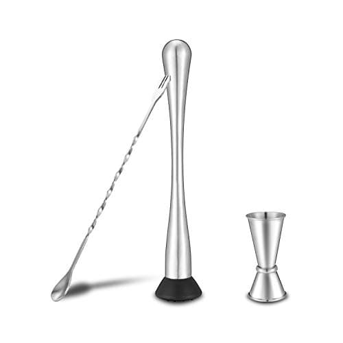Zozikaser Stainless Steel 3-Piece Bar Tool Set