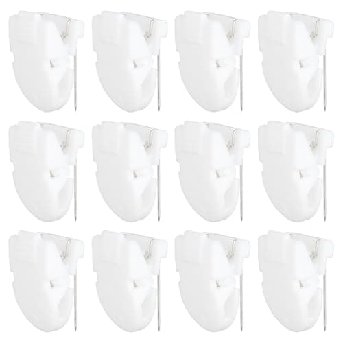 Gosknor 05190 White Cubicle Hooks 12-Pack