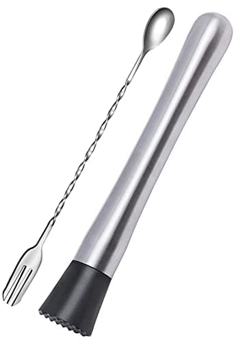 Ortarco 10 Inch Muddler and Bar Spoon Set