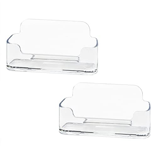 Hsymq H Acrylic Business Card Holders 2-Pack