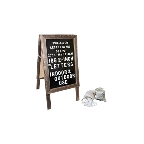 Excello EGP-HD-0084 Wooden A-Frame Letter Board