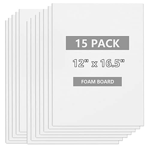 Ayaygd 15-Pack White Foam Boards