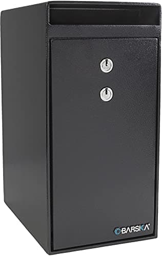 Barska AX13558 Dual Key Drop Slot Safe Black