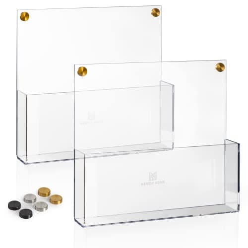 Merely Home Clear Acrylic Wall File Organizer 2-Pack