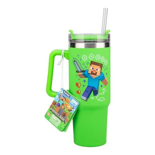 Paladone Minecraft Steve & Creeper 30 oz Green Tumbler