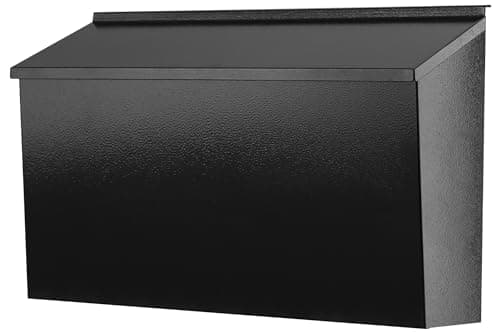 KYODOLED Black Galvanized Steel Wall-Mount Mailbox