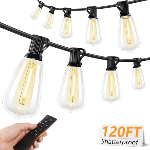 Brightever 120FT LED Outdoor String Lights Remote