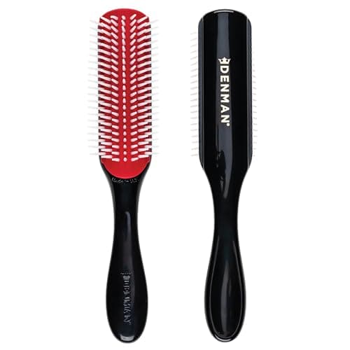 Denman D3 7-Row Curly Hair Brush Black/Red