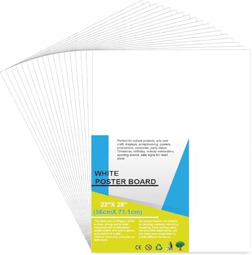 Rookea RK103 White Poster Board 50Pcs
