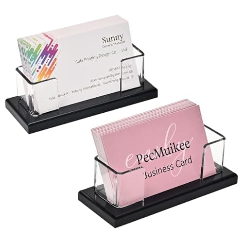 Pecmuikee ZFZ-MPH-1C Acrylic Business Card Holder 2-Pack