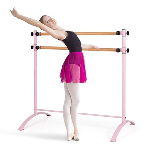 Goplus 4FT Pink Double Ballet Barre