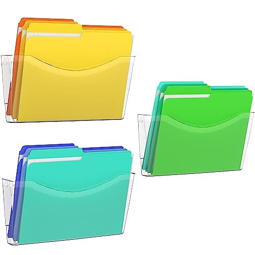 Kuntine.B 3 Pack Clear File Holders