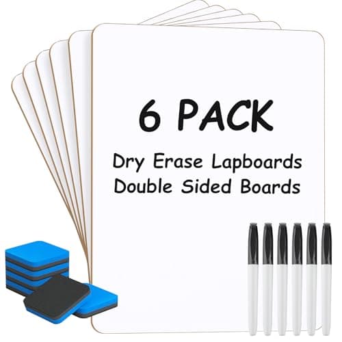 MaxGear 6-Pack Small Dry Erase Boards