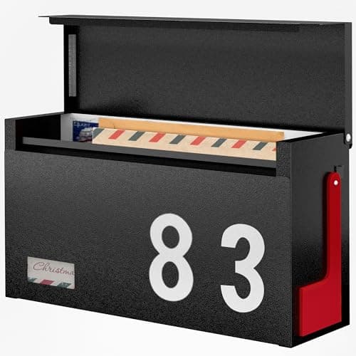 Land·Voi Black Metal Wall-Mount Mailbox AMB06B