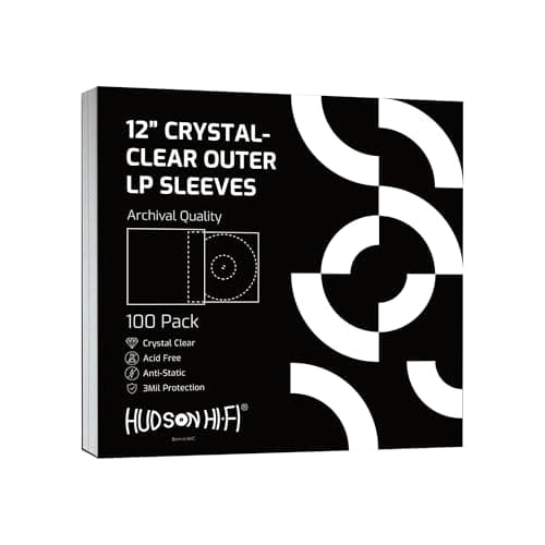 Hudson Hi-Fi 100-Pack Crystal Clear LP Sleeves