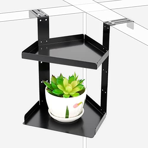 Olpchee Double Layer Cubicle Corner Shelf