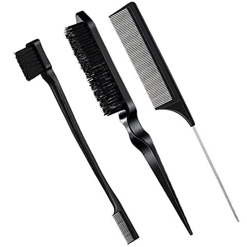 Geiserailie 3 Pcs Black Hair Brush Set