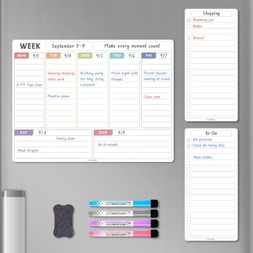 Alezel WB167 Magnetic Weekly Calendar Set