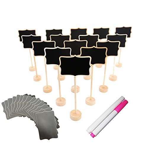 Dstelin 15-Pack Mini Chalkboard Signs