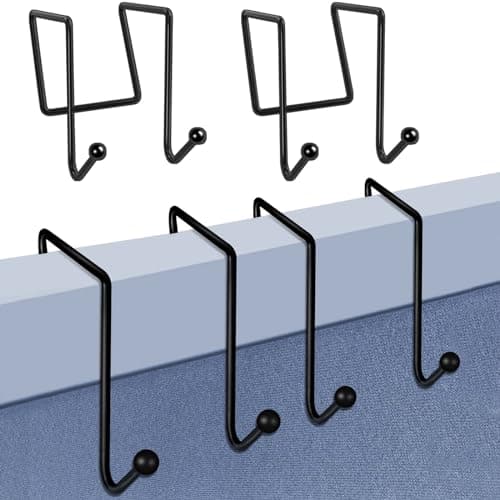 Higift Double Coat Cubicle Hooks 4-Pack