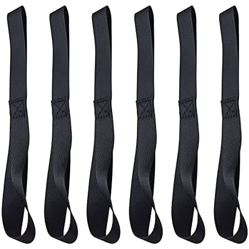 Yuntop 301091 Black Soft Loop Tie-Down Straps (6 Pack)
