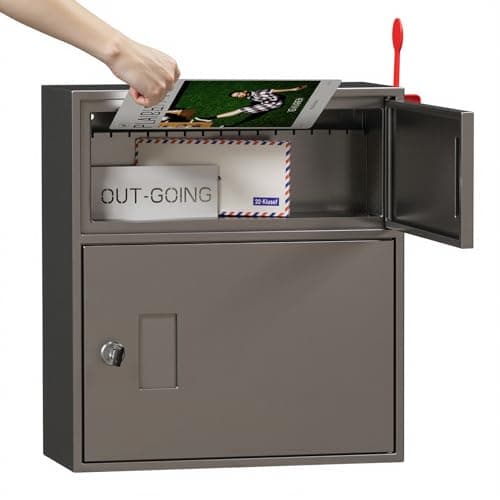 WeHere MB231 Gray Wall-Mount Mailbox