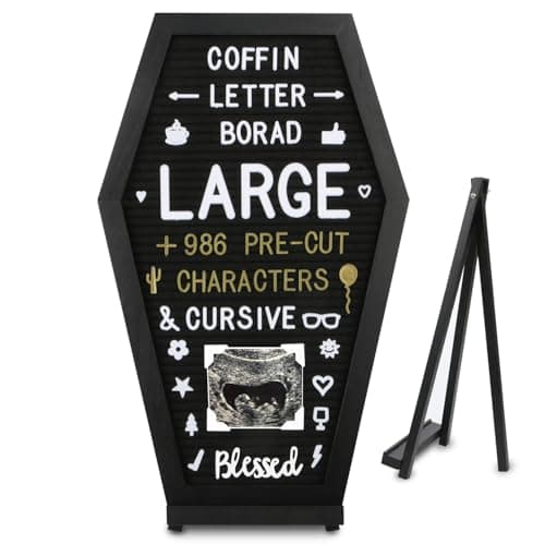 Big Role Gothic Coffin Letter Board 17x10.5