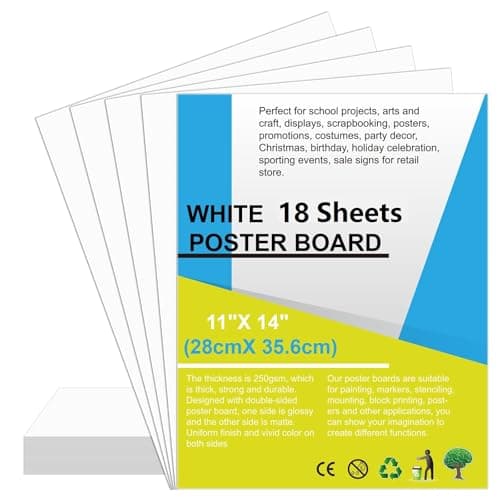 Rookea RK137-18 White Poster Board Pack