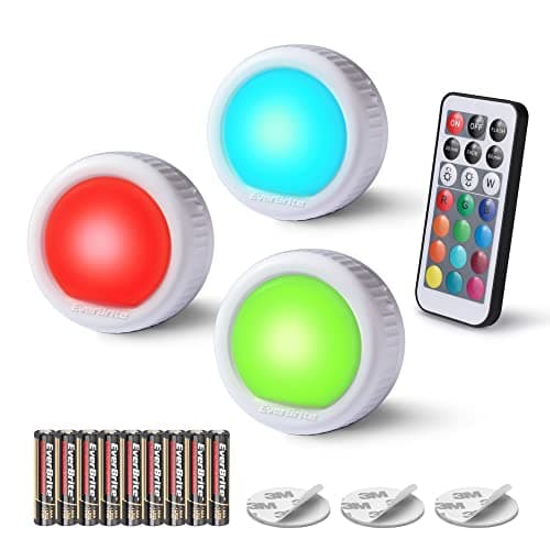 EverBrite 12 Color RGB Tap Lights 3-Pack
