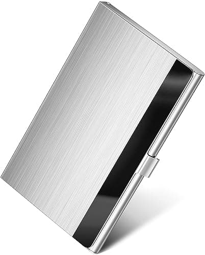 MaxGear B-Brushed Silver Business Card Holder