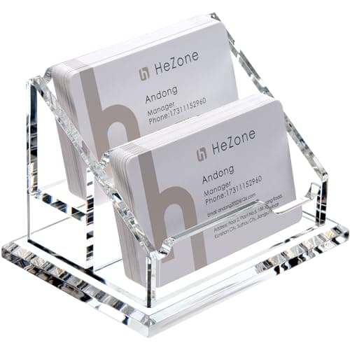HeZone 2 Slot Acrylic Business Card Holder