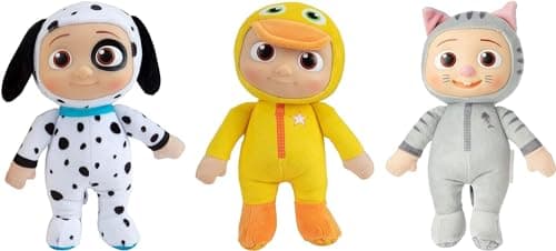 CoComelon JJ Duckie, Kitty & Puppy Plush Set