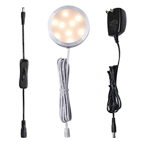 AIBOO 12V LED Under Cabinet Puck Light 1pkww