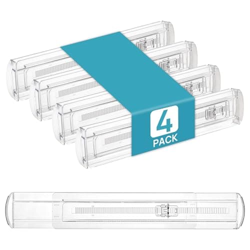 Vtopmart 4 Pack Adjustable Clear Drawer Dividers