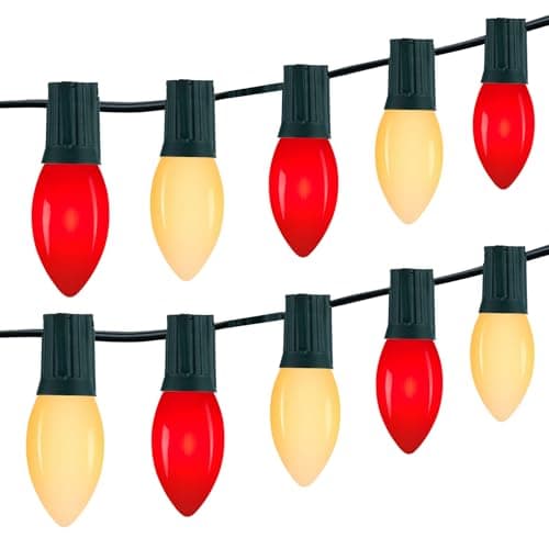 Brightown GYPC-O25LAU C9 Red & Warm White LED String Lights