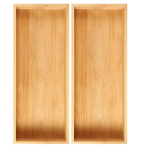 Fabsome Bamboo Drawer Organizer Set of 2