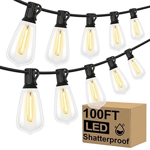 Brightever 100FT LED Edison Outdoor String Lights