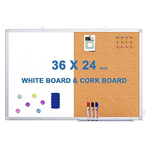Tripollo 36 x 24 Combination Bulletin Board