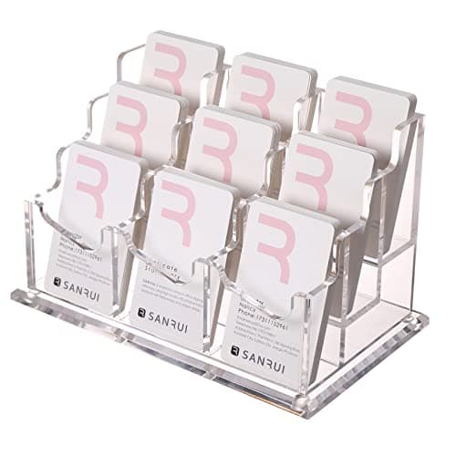 Sanrui Vertical 9-Slot Acrylic Card Holder
