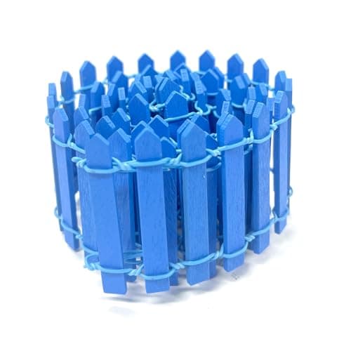 Xfgsyxs 35-Inch Blue Miniature Picket Fence