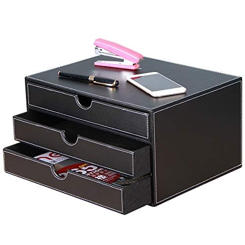 Rhcsz HSC-007 Leather Desk Organizer