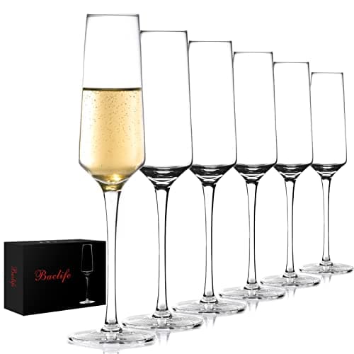 Baclife Elegance Champagne Flutes Set of 6