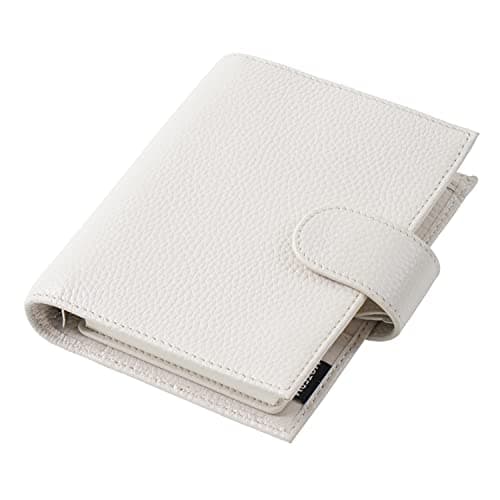 Moterm Pebbled-Cream Leather Pocket Organizer